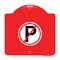 Signmission Designer Series Sign-No Parking, Red & White Aluminum Architectural Sign, 18" x 18", RW-1818-23655 A-DES-RW-1818-23655 - alternate 1